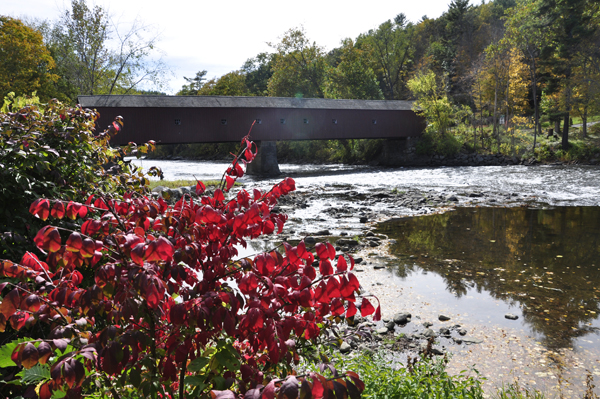 The West Cornwall Covered Bridge and The Housatonic River